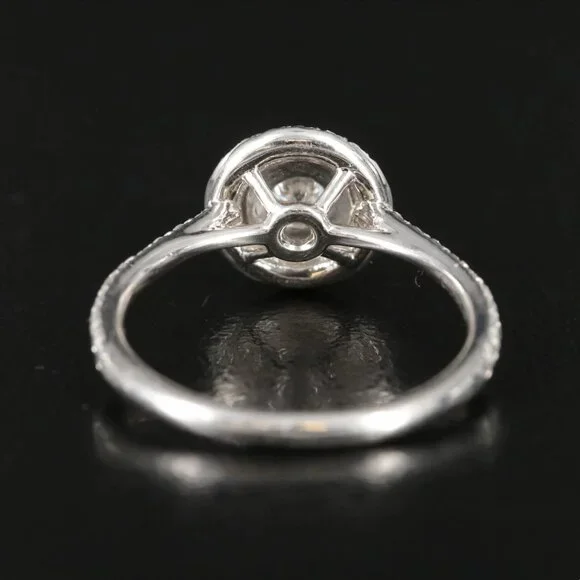 Tiffany & Co. Platinum Soleste Double Halo Diamond Ring - Picture 5 of 12